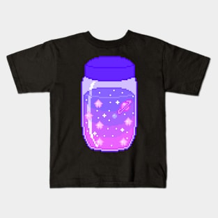 Pixel Galaxy Jar Kids T-Shirt